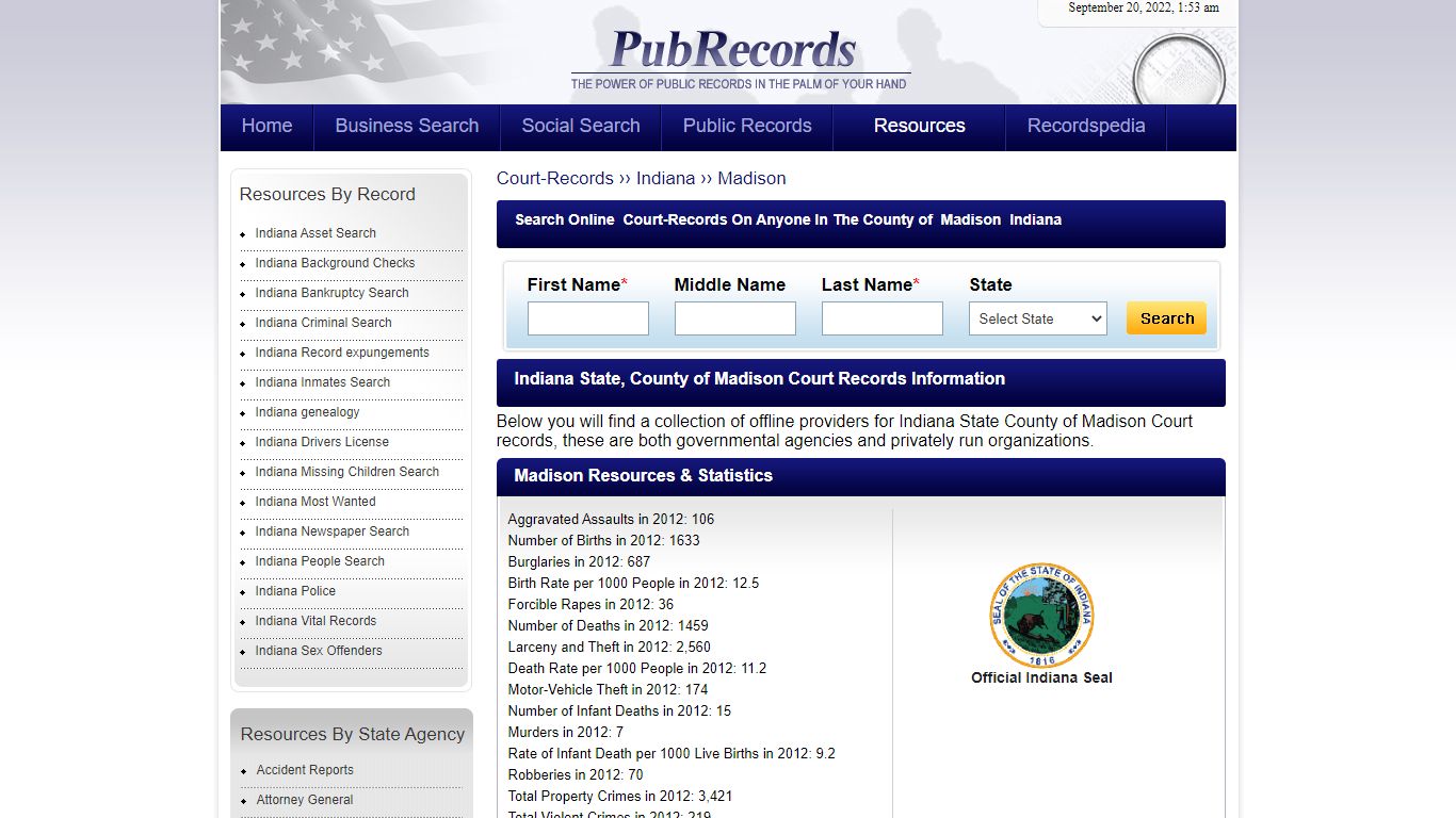 Madison County, Indiana Court Records - Pubrecords.com